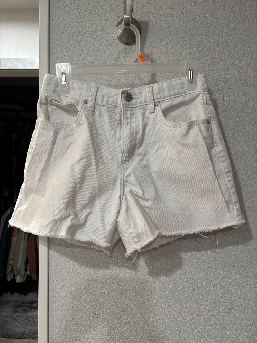Girls 18 Old Navy White Raw-Hem Denim Shorts